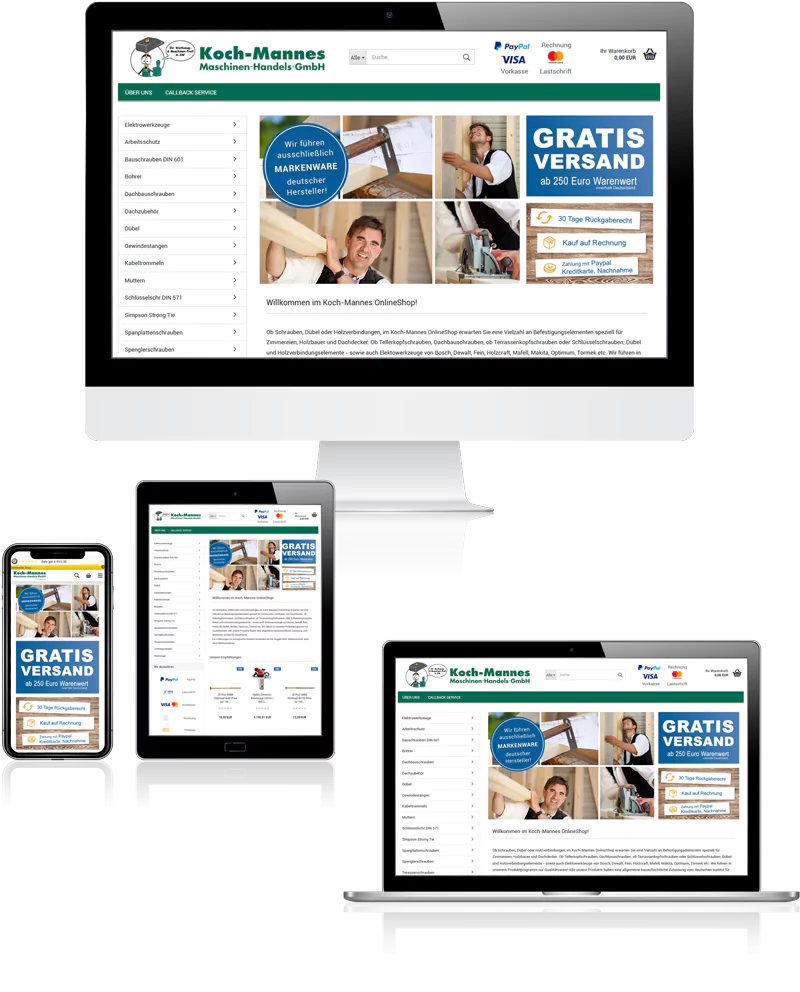 Einkauf im responsive Webshop