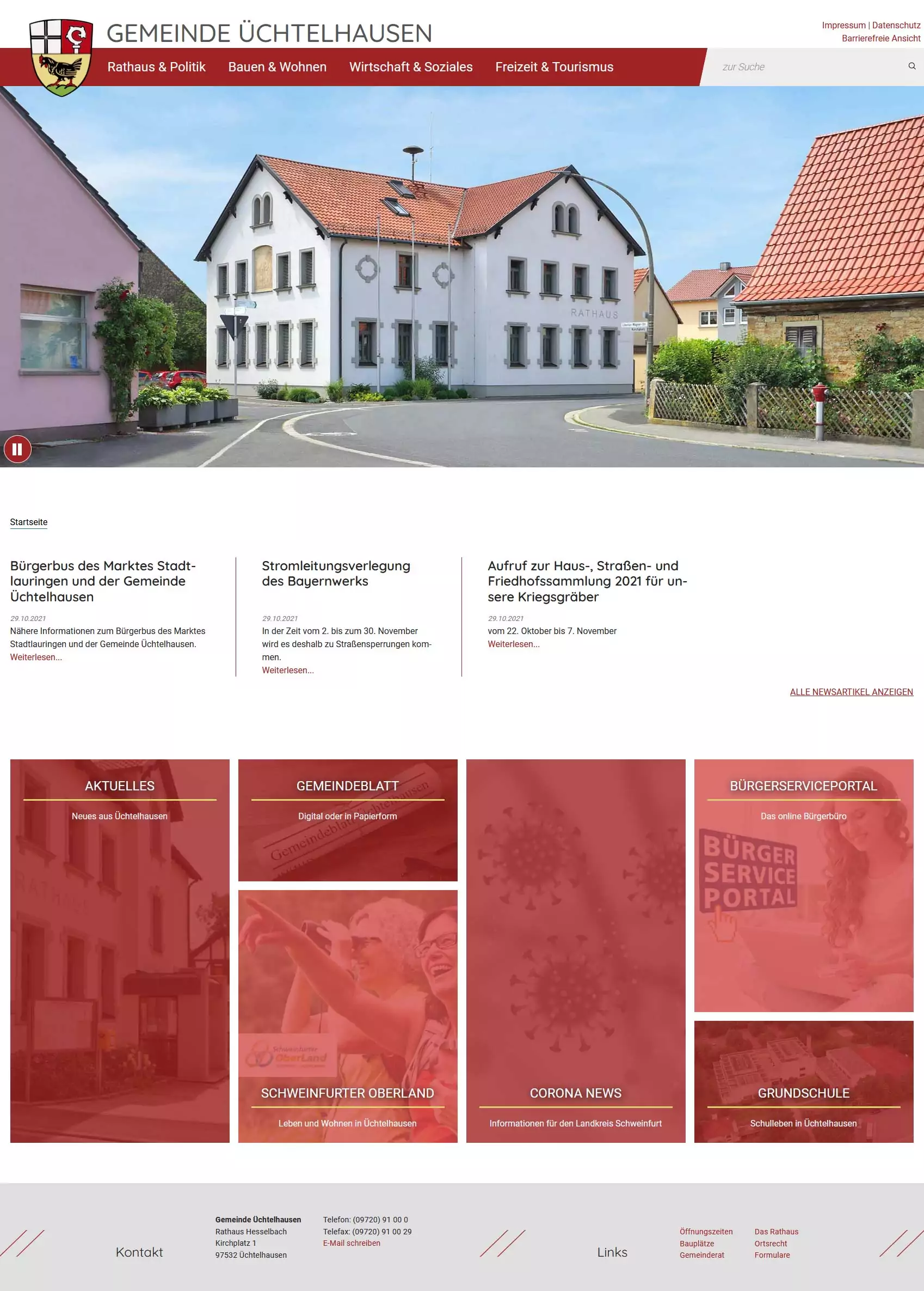 Webseite für Kommune und Gemeinde